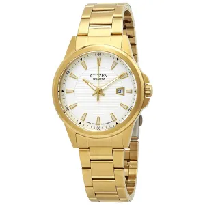 Citizen Quartz White Dial Men's Gold-tone Watch BI1012-55A