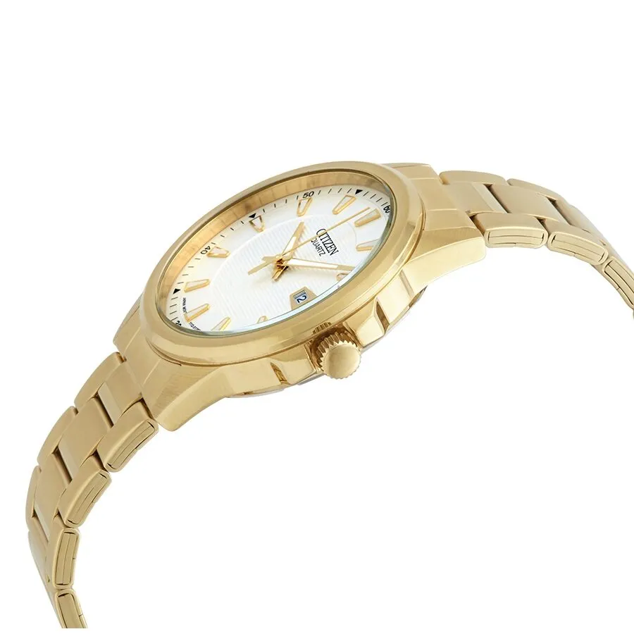 Citizen Quartz White Dial Men's Gold-tone Watch BI1012-55A