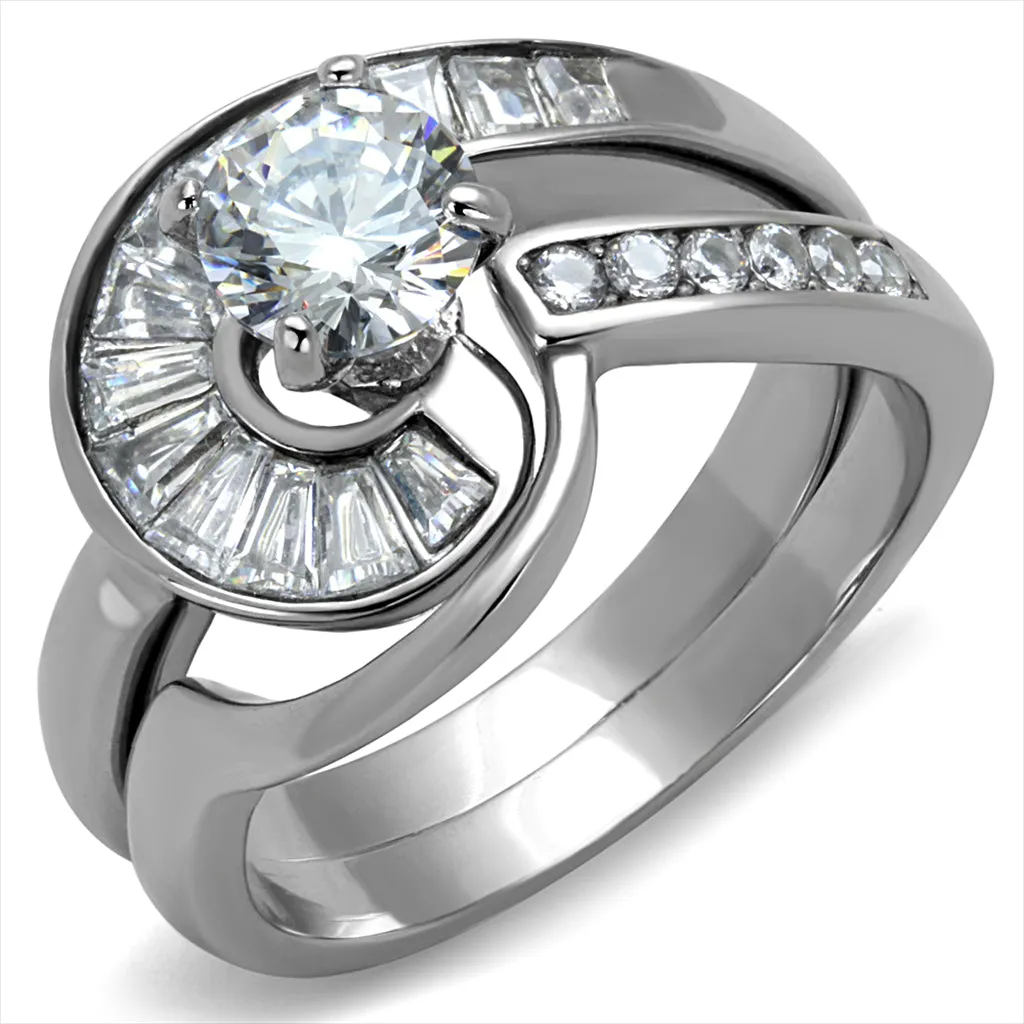 CJE2617 Wholesale Women's Stainless Steel 1.45 ct. CZ Ring