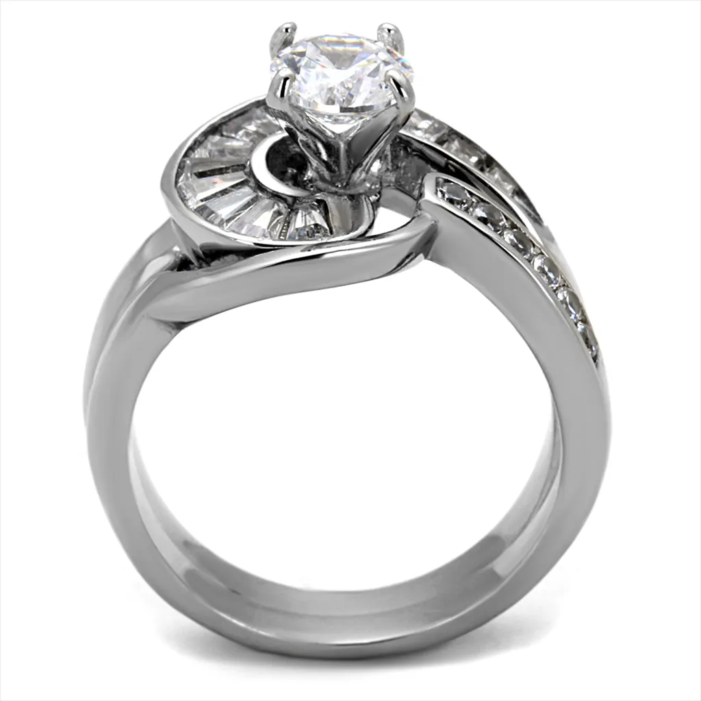 CJE2617 Wholesale Women's Stainless Steel 1.45 ct. CZ Ring