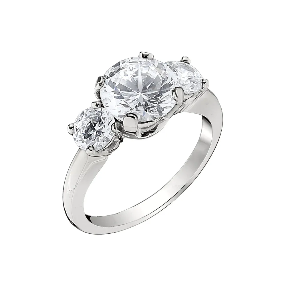 Classic Three Stone Engagement Rings