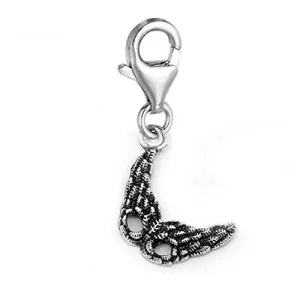 Clip-on Masquerade Mask Charm Pendant For European Jewelry w/ Lobster Clasp
