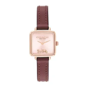 Coach Cass Brown Leather Strap Rose Gold Dial Quartz Watch for Ladies - 14504229