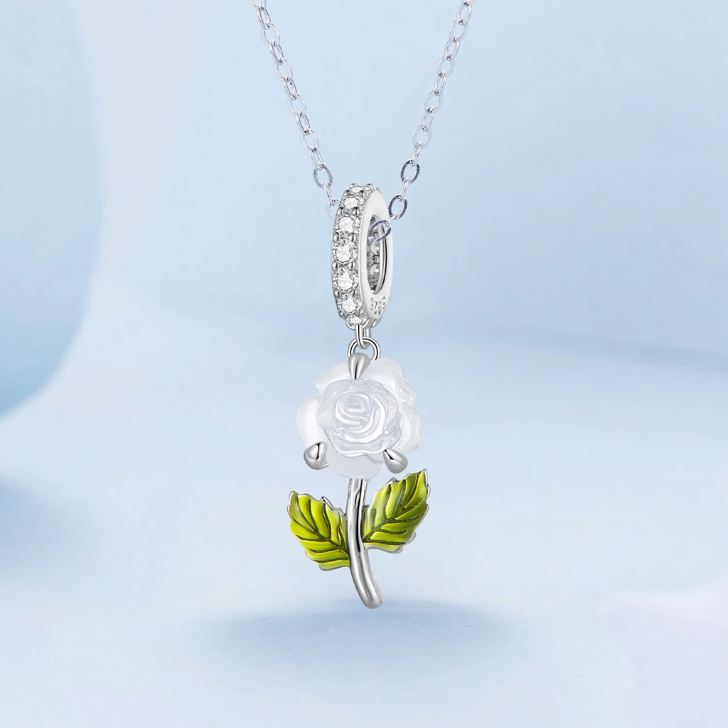 Colour Changing Rose Pendant Charm