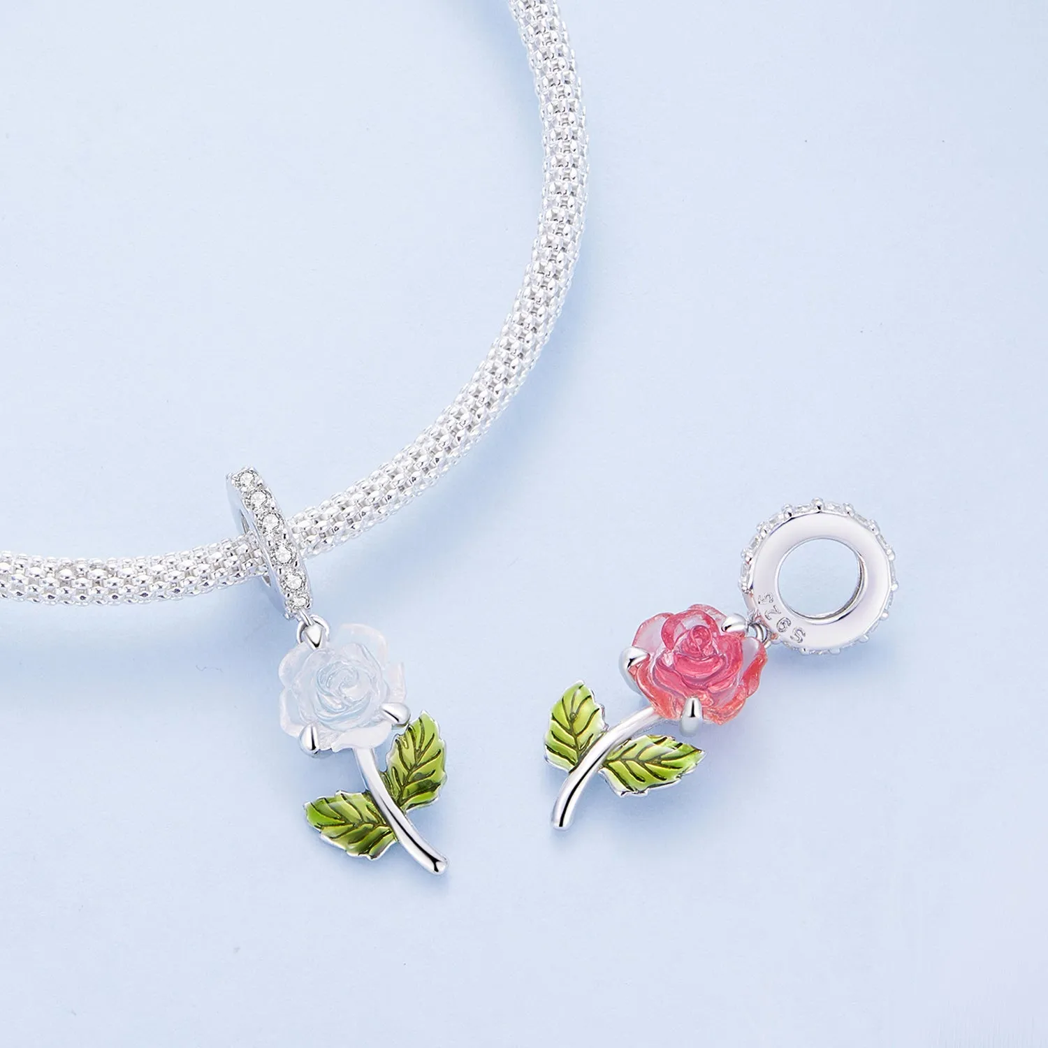 Colour Changing Rose Pendant Charm