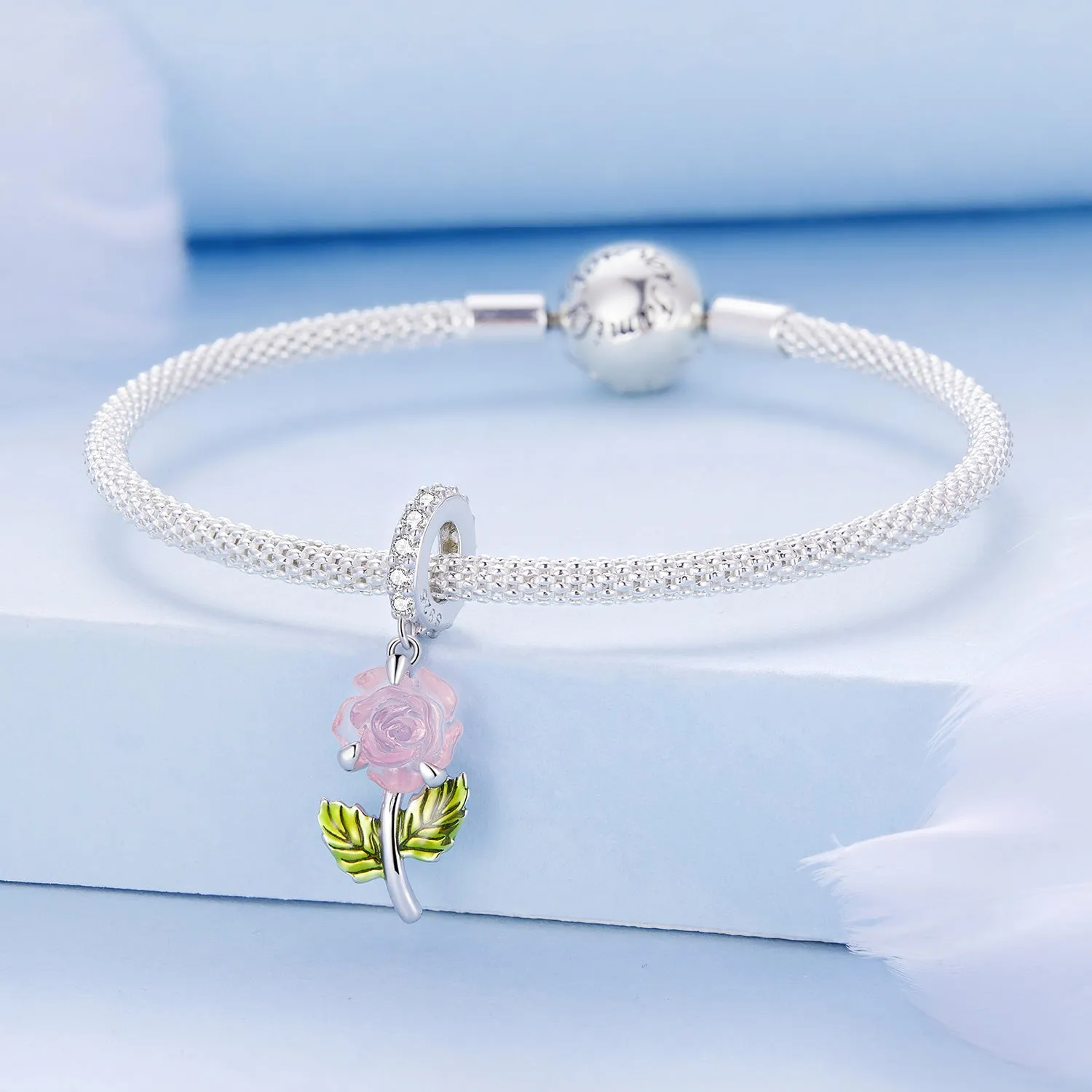 Colour Changing Rose Pendant Charm