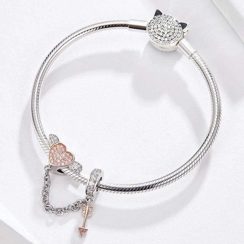 Cupid Heart & Arrow Charm