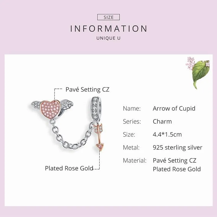 Cupid Heart & Arrow Charm