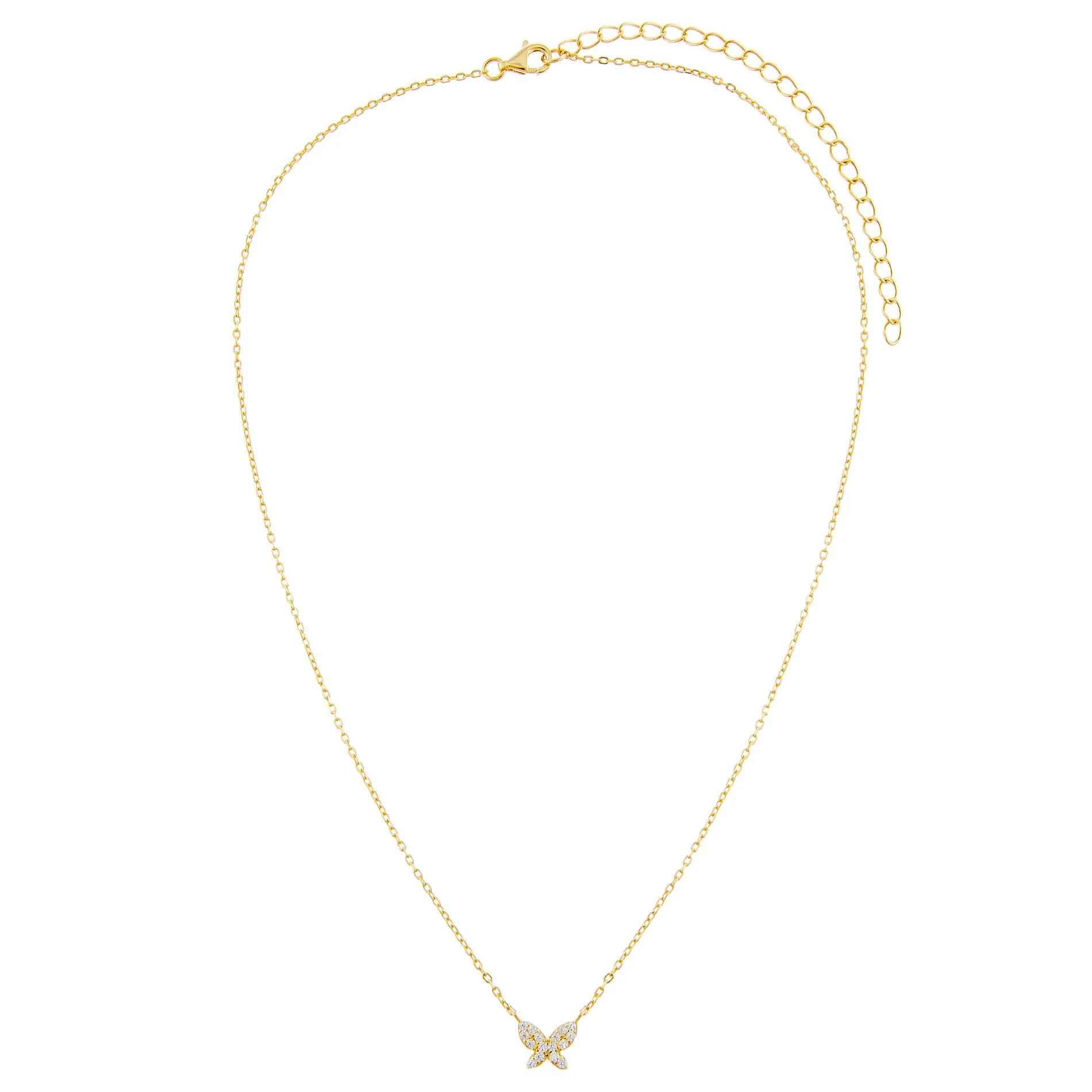 CZ Dainty Butterfly Necklace