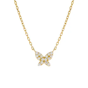 CZ Dainty Butterfly Necklace
