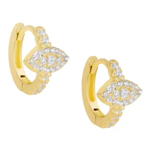 CZ Evil Eye Huggie Earring