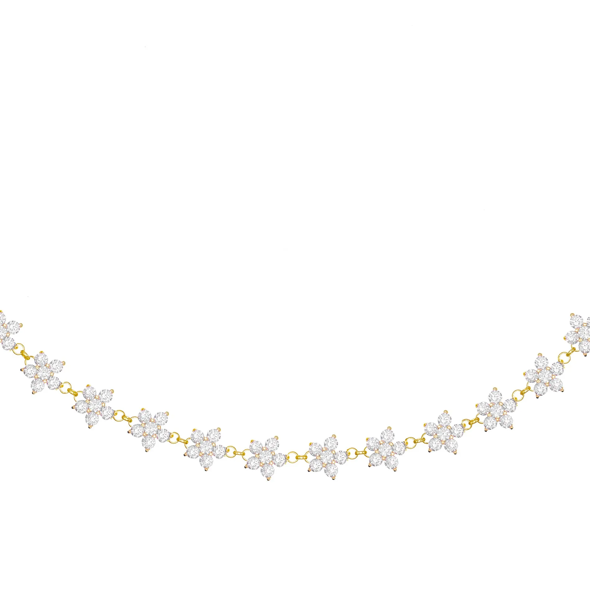 CZ Multi Flower Choker