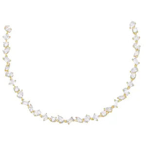 CZ Multi Shape Stone Choker