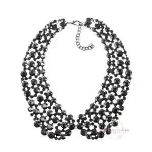Dazzling Decadence - Black Necklace
