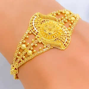 Dazzling Glowing 22k Gold Semi-Statement Bracelet