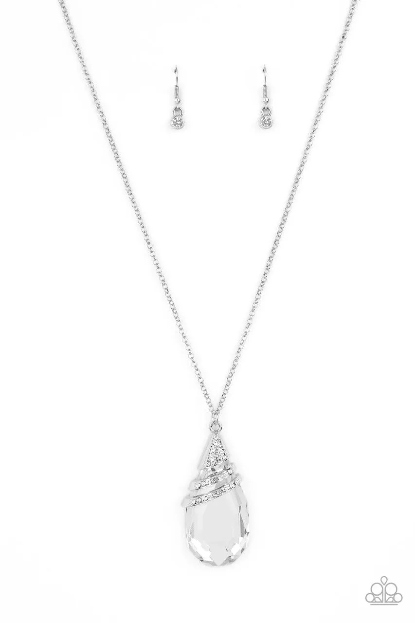 Demandingly Diva White Paparazzi Necklace