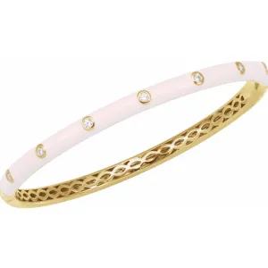 Diamond and Enamel Bangle