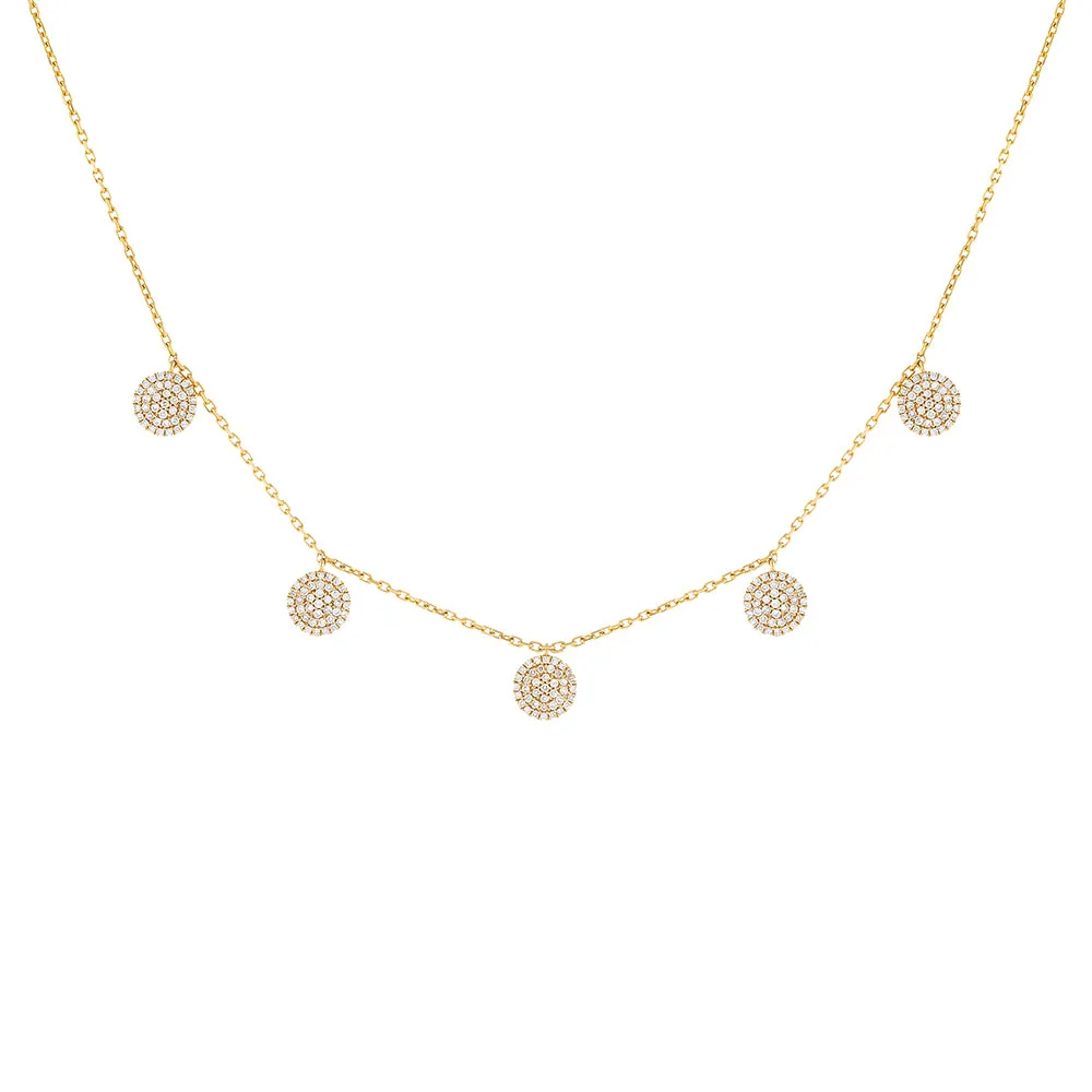 Diamond Disc Choker 18K