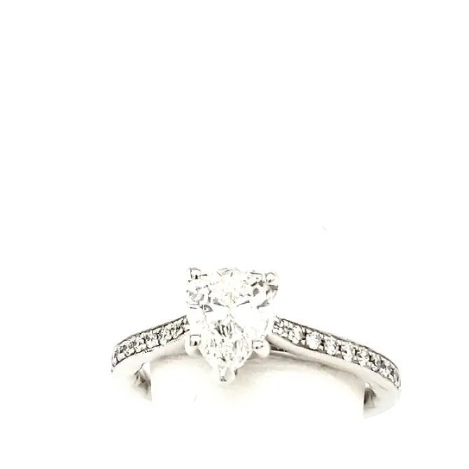 Diamond Engagement ring with milgrain sides