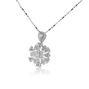 Diamond Snowflake Necklace