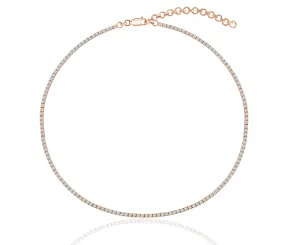 Diamond Tennis Choker   Double Wrap Tennis Bracelet