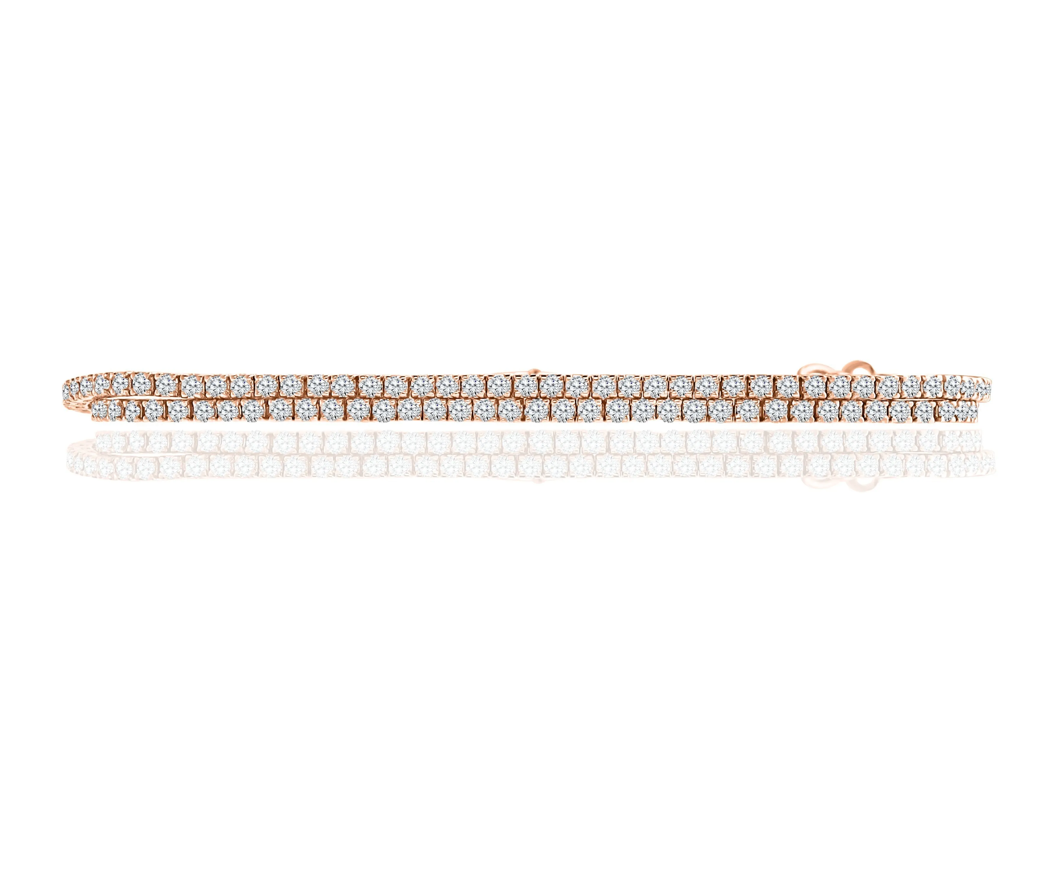 Diamond Tennis Choker   Double Wrap Tennis Bracelet