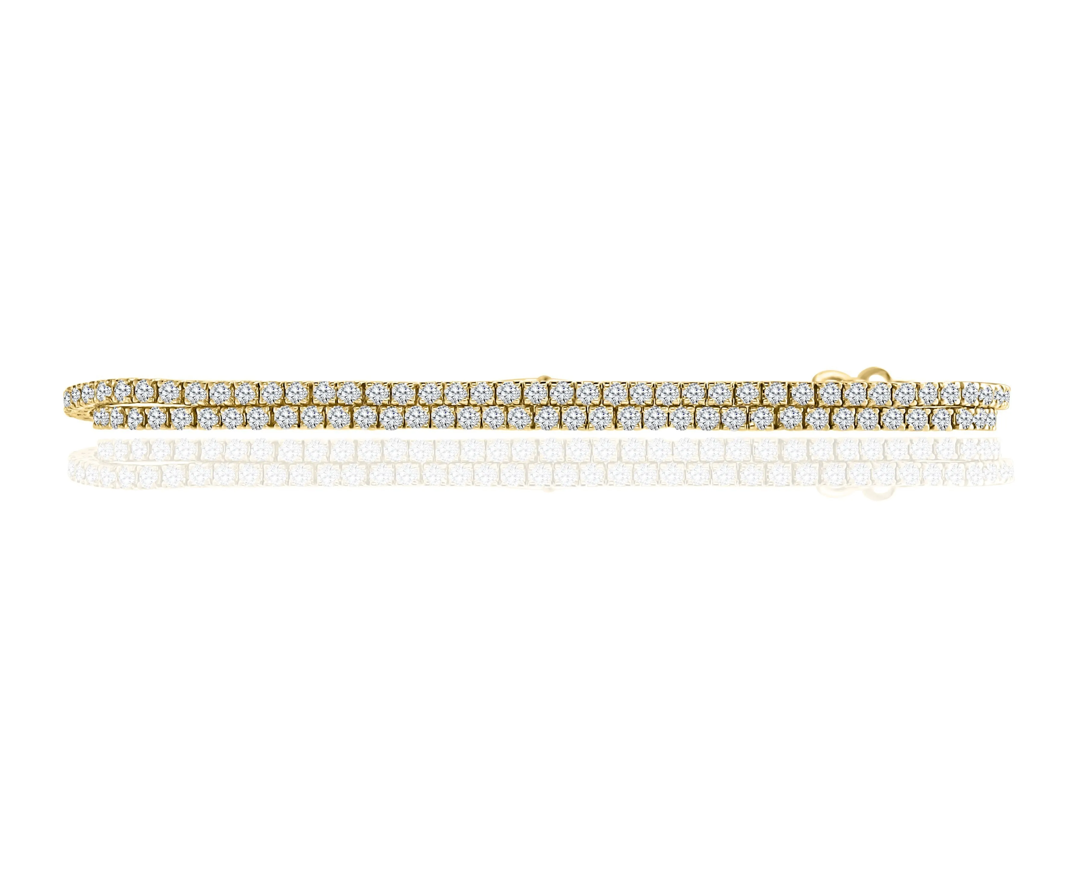 Diamond Tennis Choker   Double Wrap Tennis Bracelet