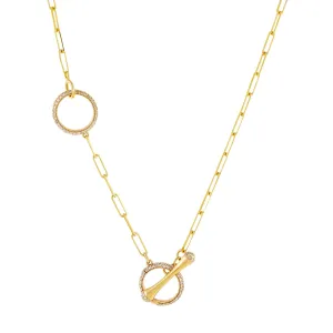Diamond Toggle Link Lariat 14K