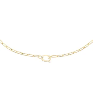 Diamond Toggle Link Necklace 14K