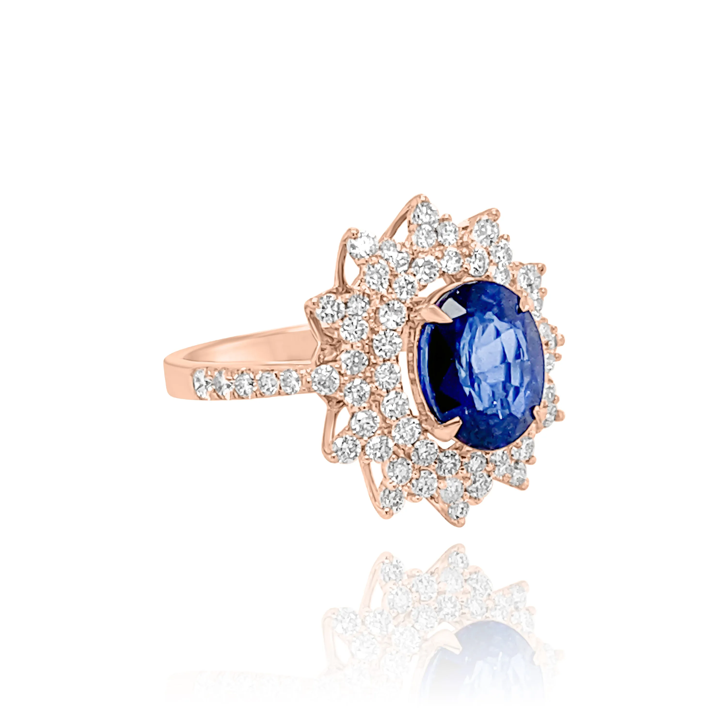 DIAMONDS & SAPPHIRE "MARIBEL" RING.