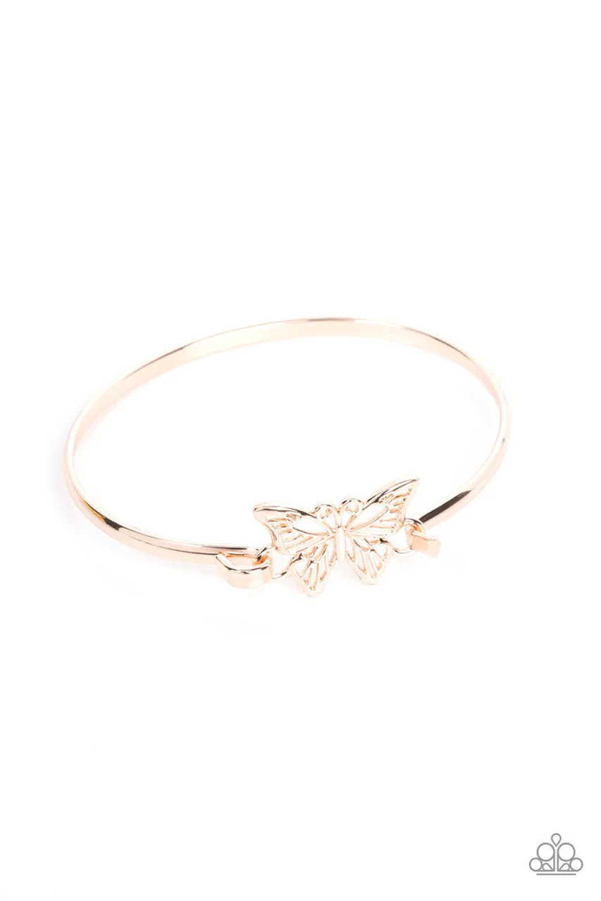 Did I FLUTTER? Rose Gold Paparazzi Bracelet