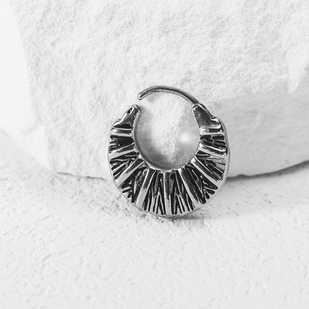 Distinctive Retro Metal Hoop Earrings for Stylish Men