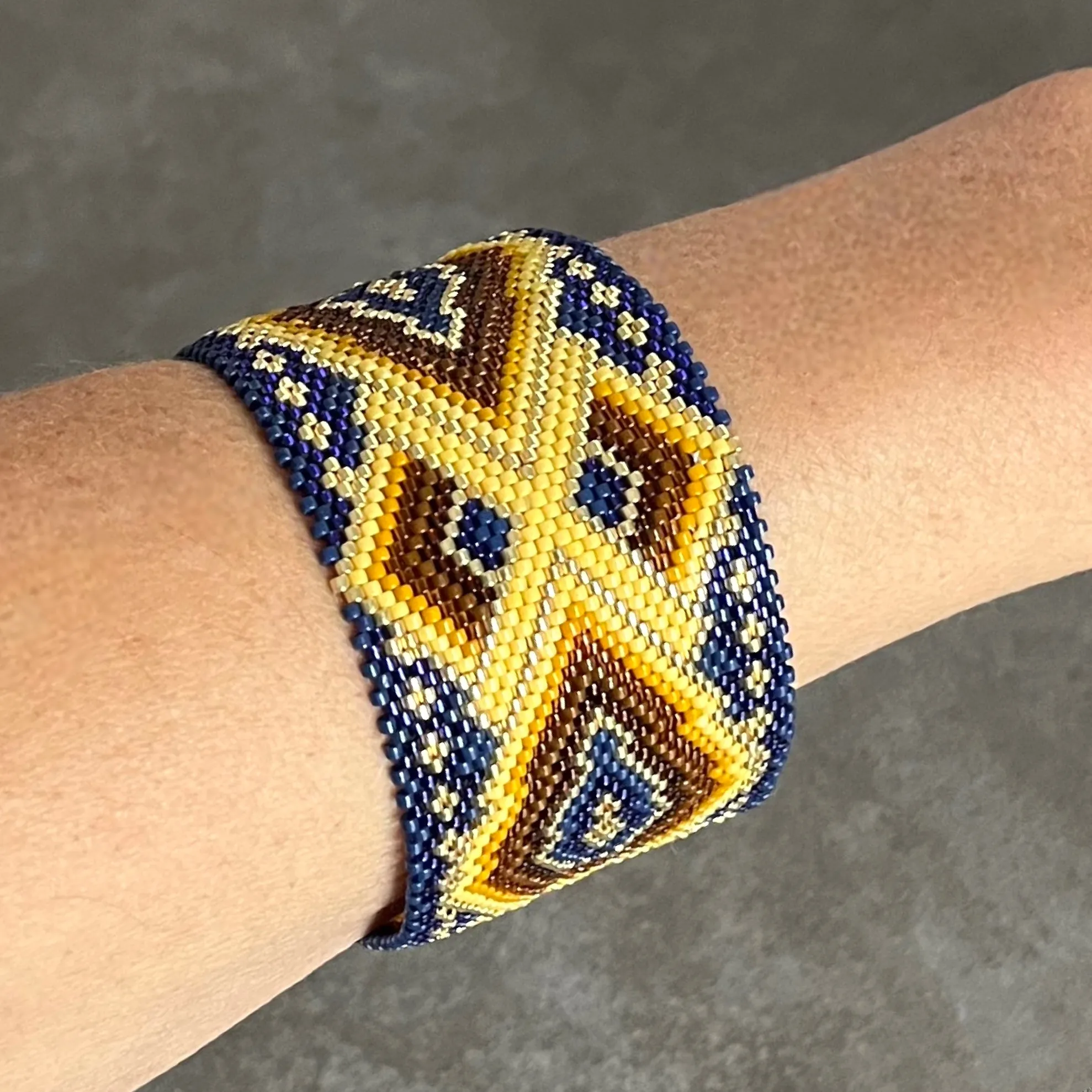 DIY Vertical Peyote Pattern - Bracelet ANNECY
