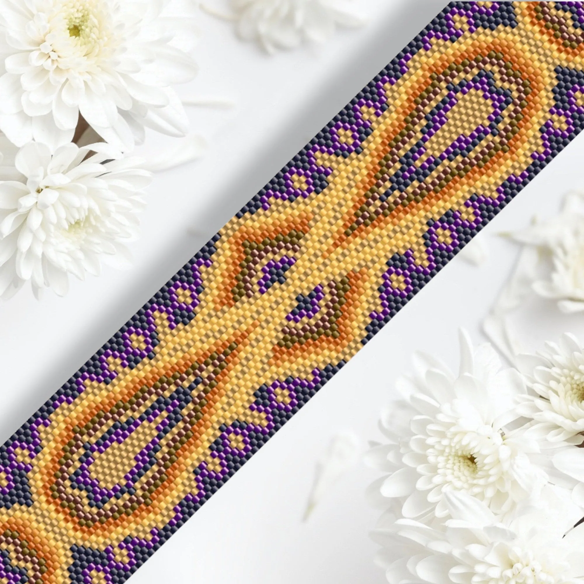 DIY Vertical Peyote Pattern - Bracelet ANNECY