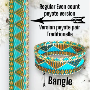 DIY Vertical Peyote Pattern - Bracelet BIARRITZ