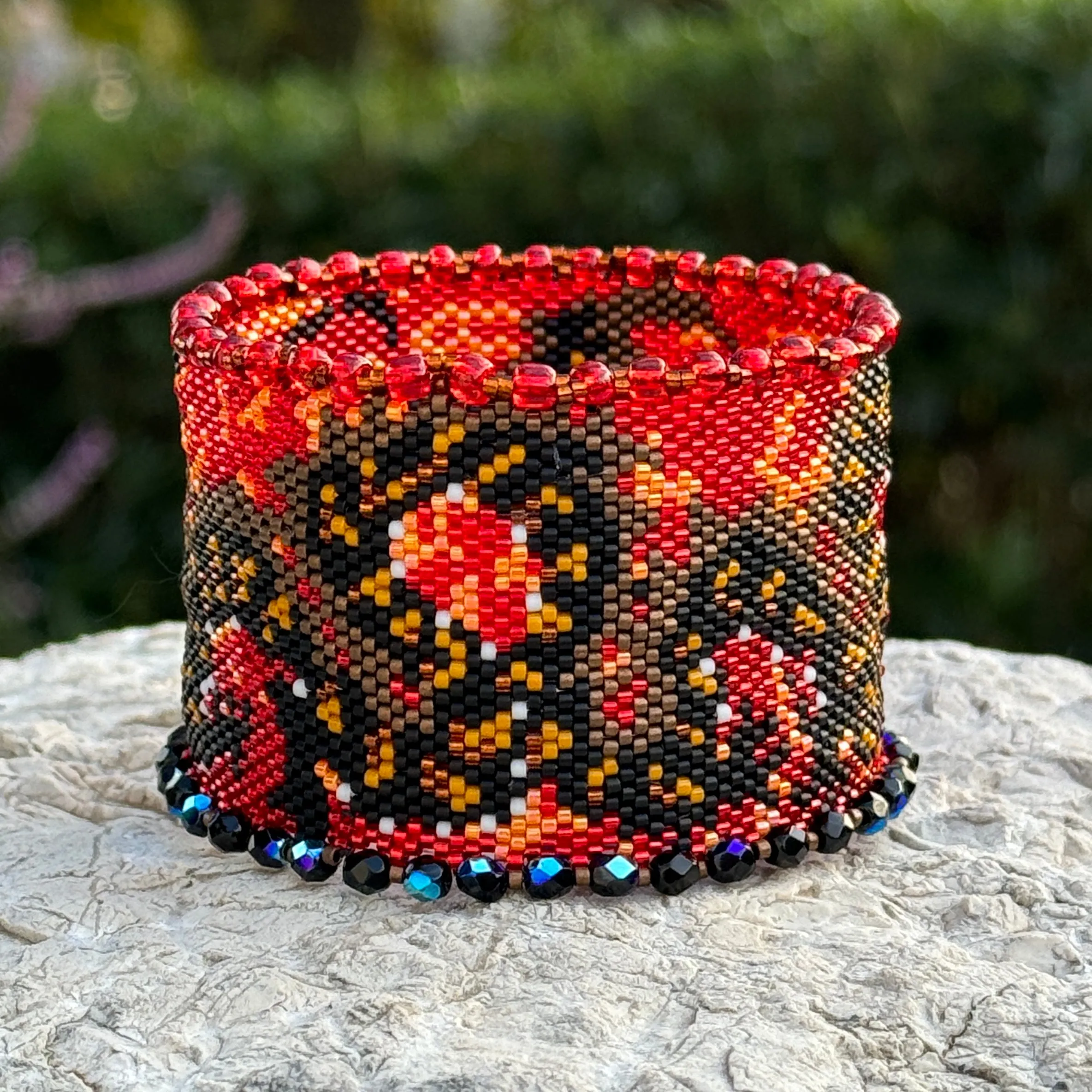 DIY Vertical Peyote Pattern - Bracelet DRAGON 2024