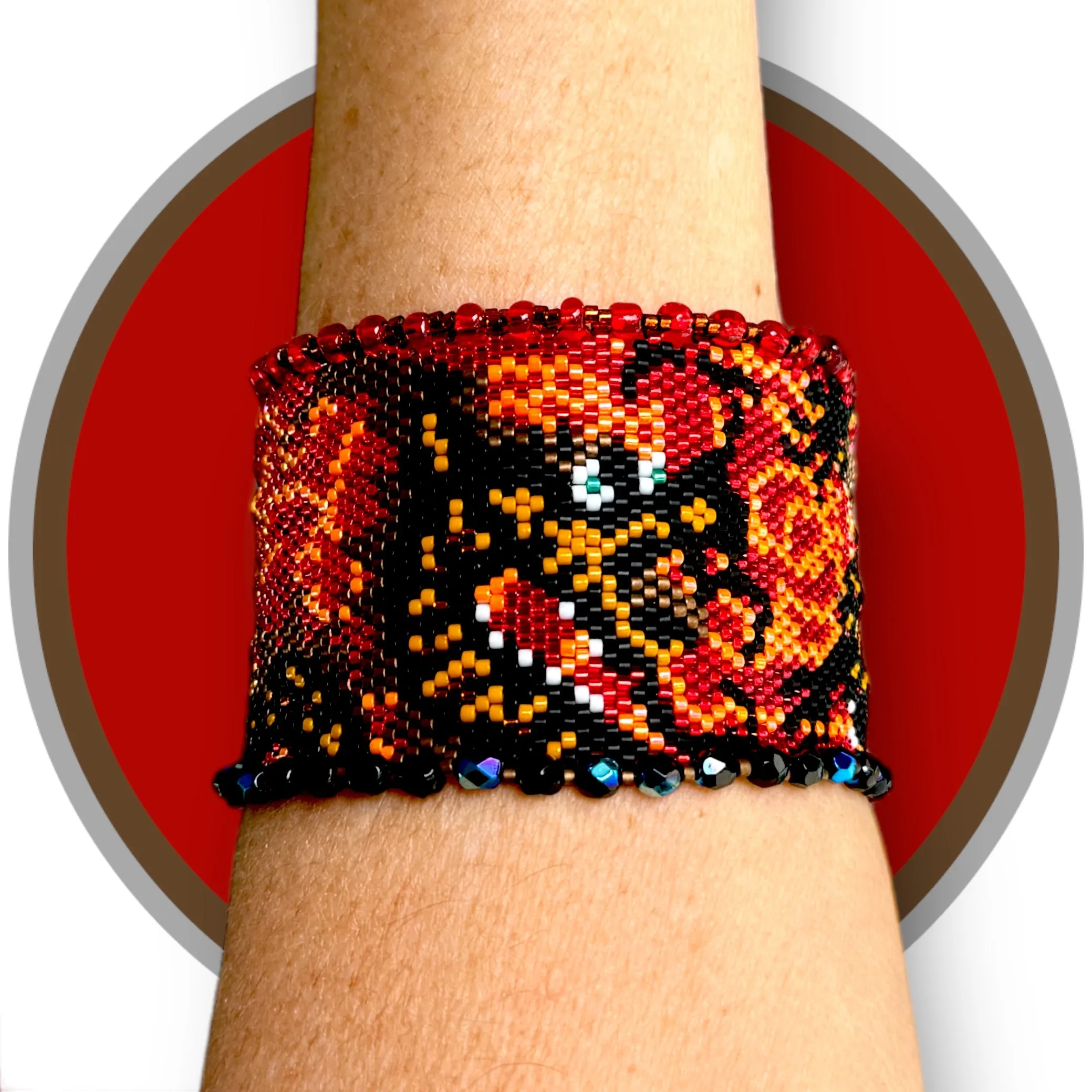 DIY Vertical Peyote Pattern - Bracelet DRAGON 2024