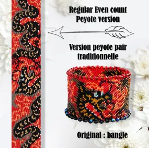 DIY Vertical Peyote Pattern - Bracelet DRAGON 2024