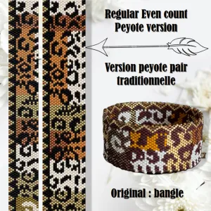 DIY Vertical Peyote Pattern - Bracelet JUNGLE WHISPER