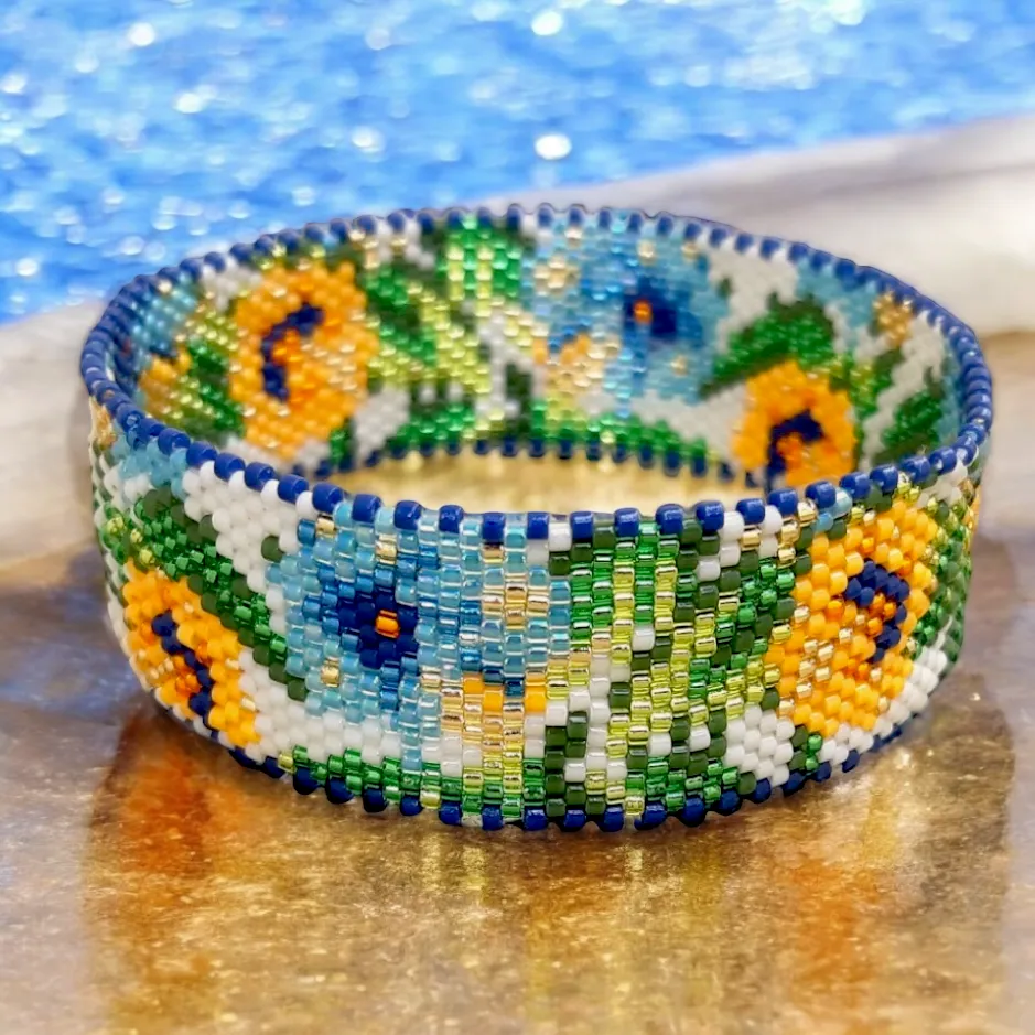 DIY Vertical Peyote Pattern - Bracelet SPRING MINI