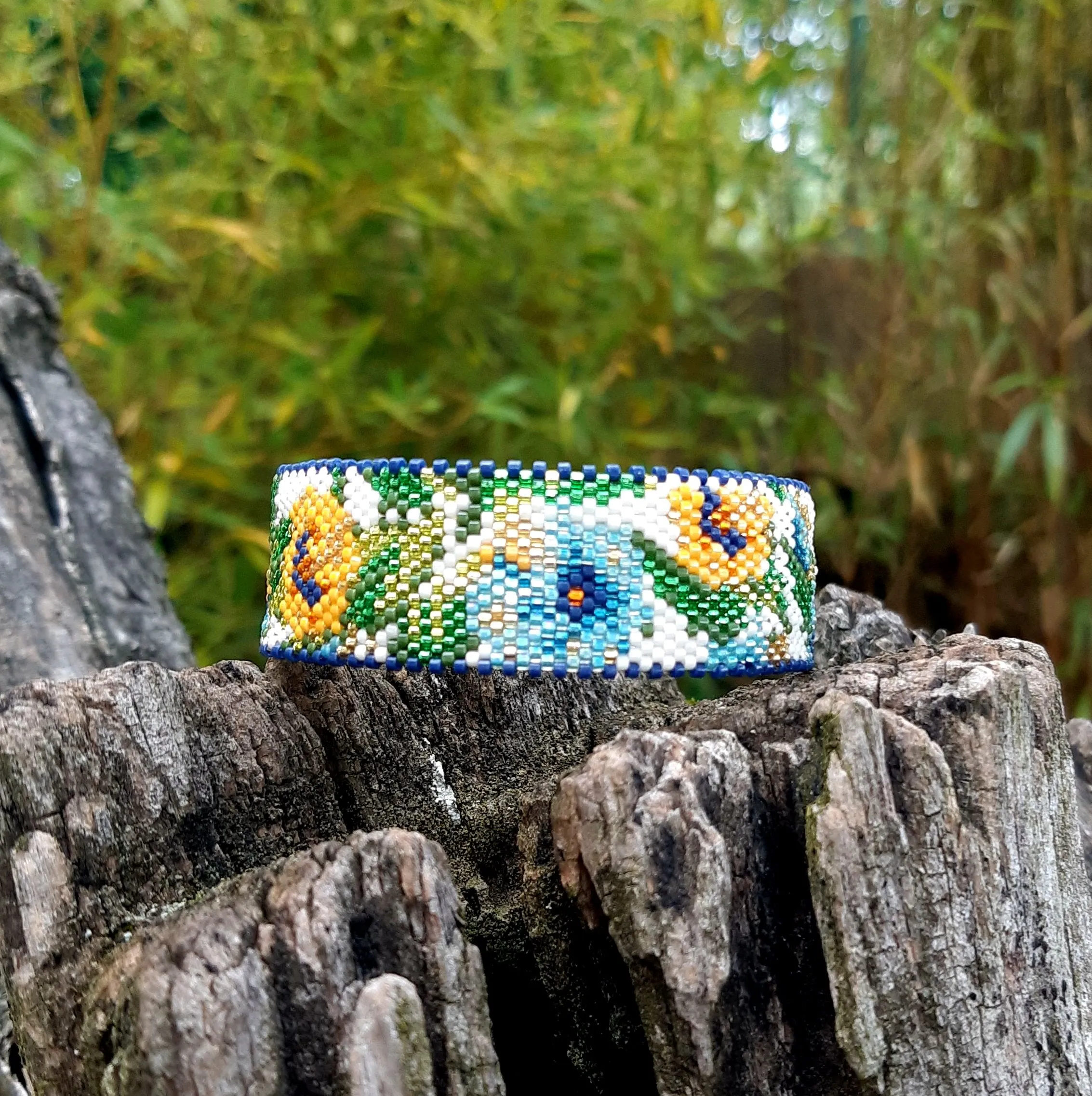 DIY Vertical Peyote Pattern - Bracelet SPRING MINI