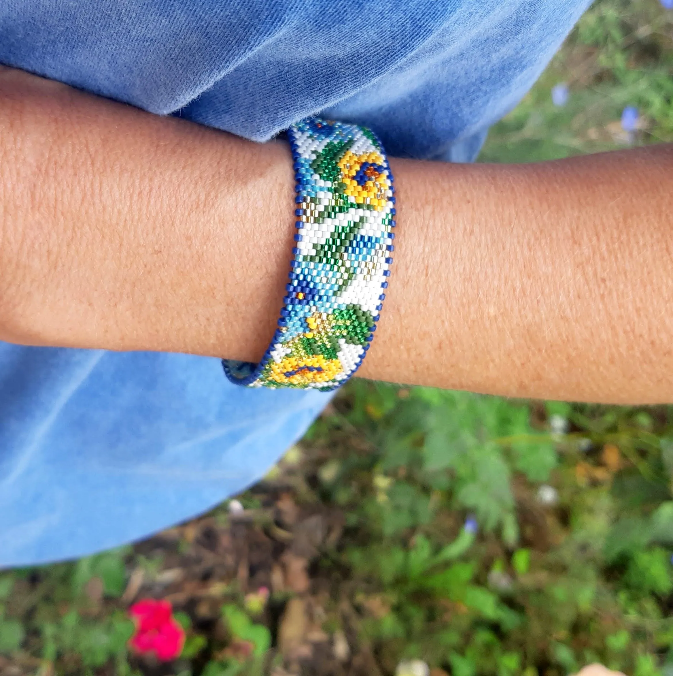DIY Vertical Peyote Pattern - Bracelet SPRING MINI