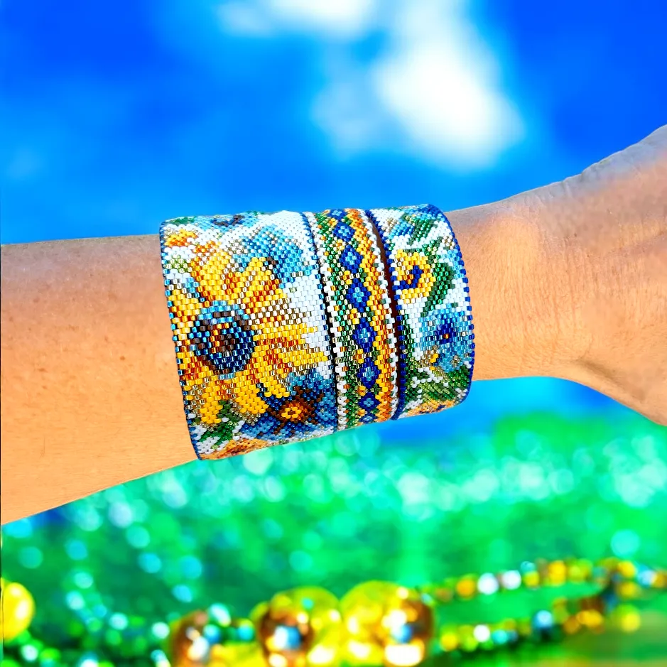 DIY Vertical Peyote Pattern - Bracelet SPRING MINI