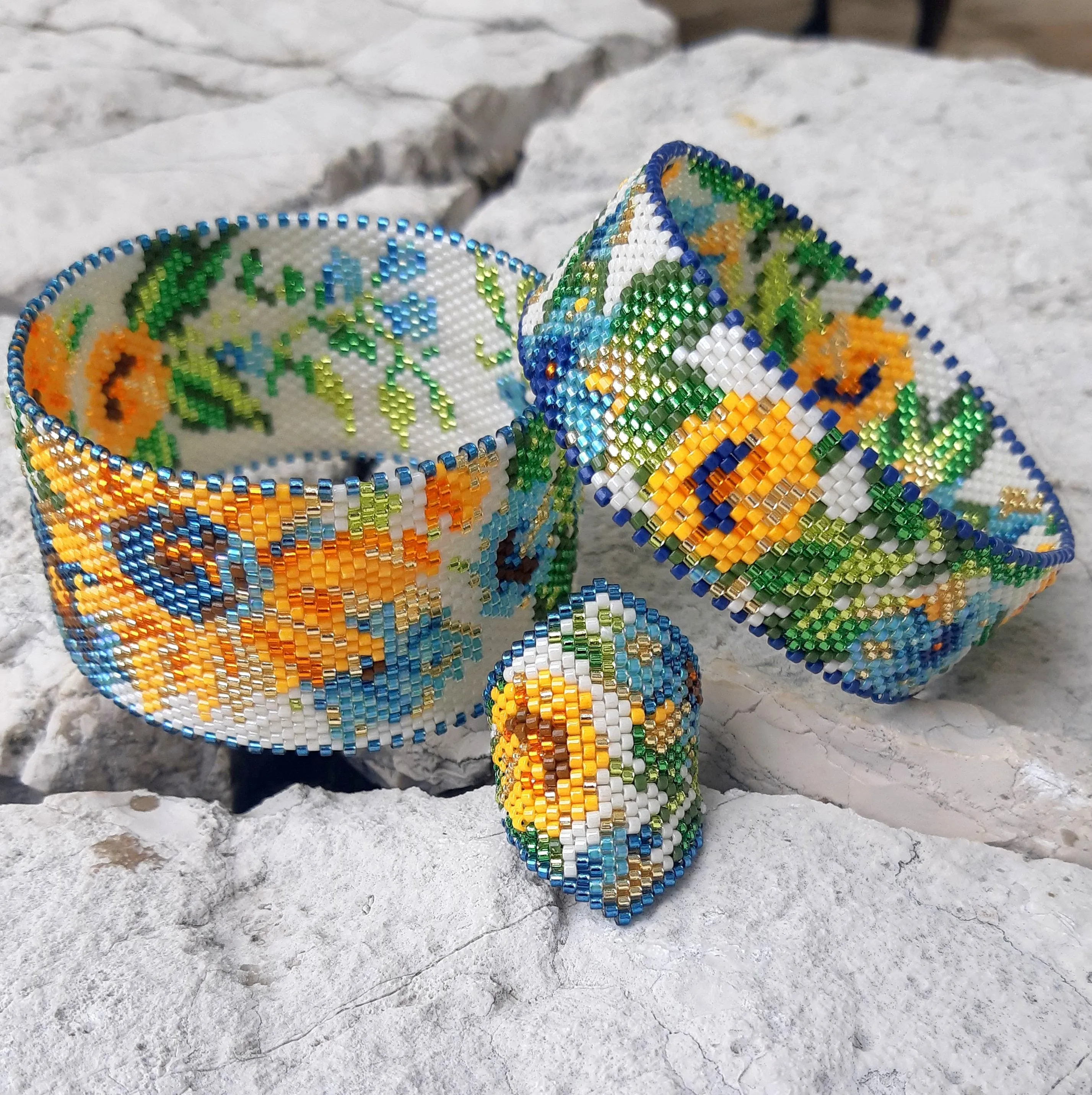DIY Vertical Peyote Pattern - Bracelet SPRING MINI