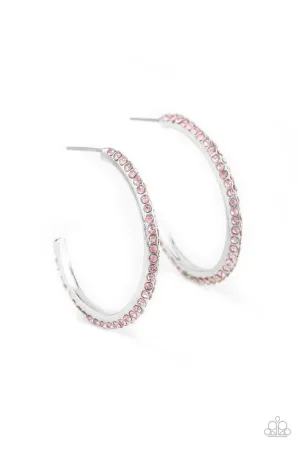Don't Think Twice Pink Paparazzi Earrings