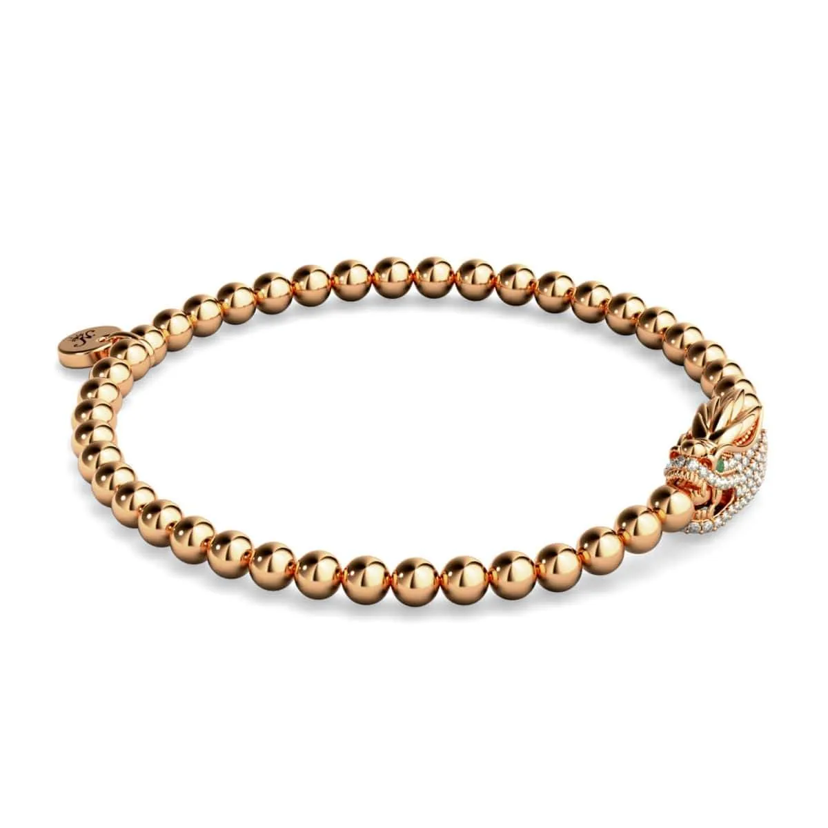 Dracarys | Rose Gold | Crystal Dragon Charm Bracelet