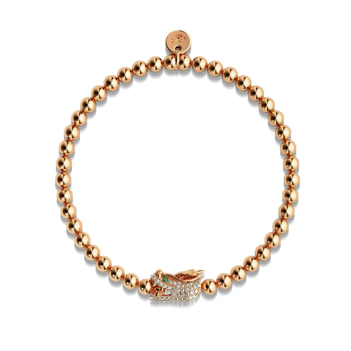 Dracarys | Rose Gold | Crystal Dragon Charm Bracelet