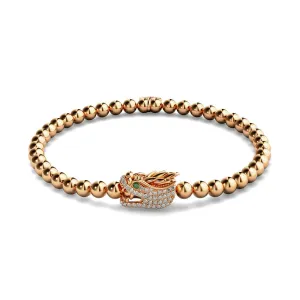 Dracarys | Rose Gold | Crystal Dragon Charm Bracelet