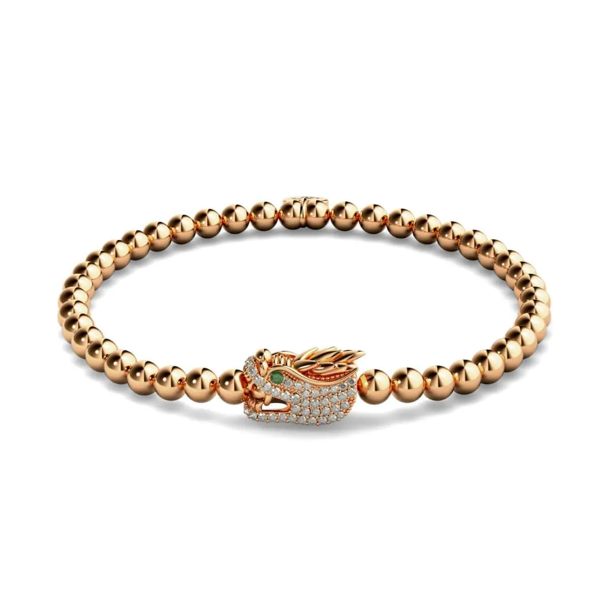 Dracarys | Rose Gold | Crystal Dragon Charm Bracelet