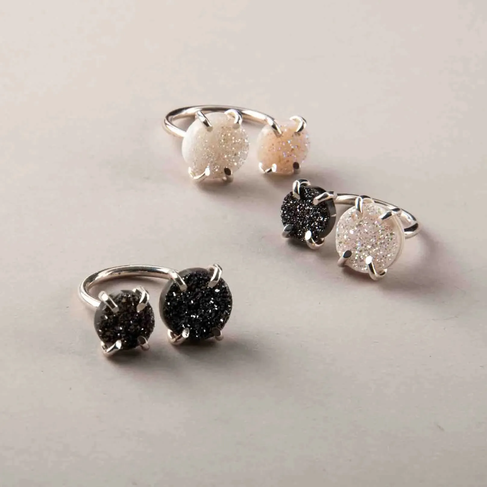 DRUZY TWO STONE RING